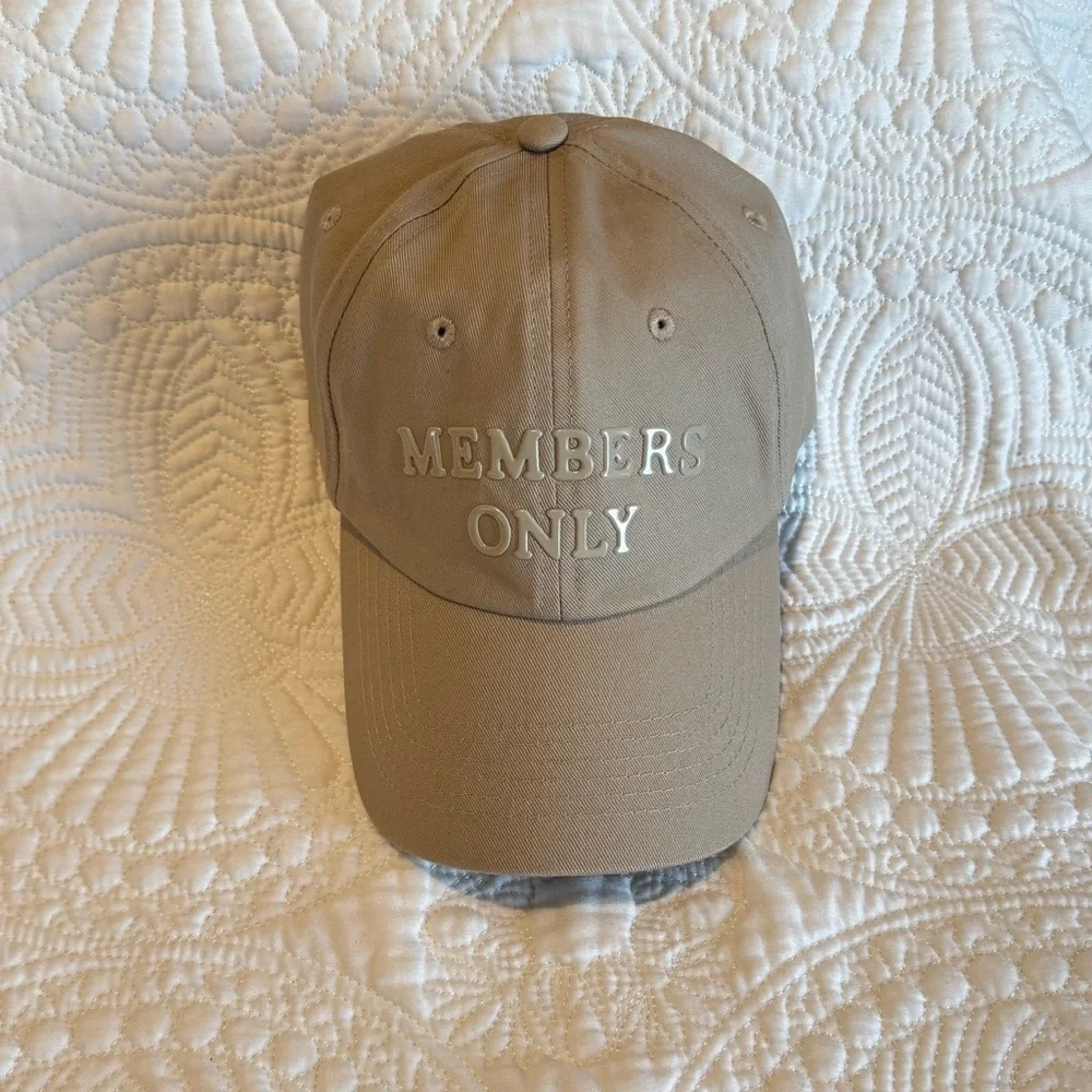 Members Only Beige Logo Dad Cap Unisex One Size